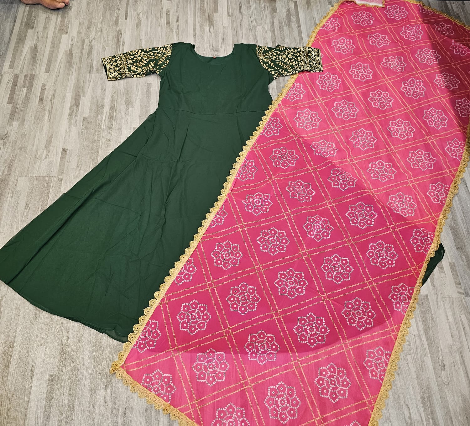 Brinjal By Krishi Georgette Dupatta With Anarkali Kurtis Catalog